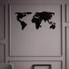 Dekoratif Duvar Metal Tablosu | Dünya Haritası
