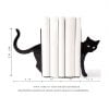 Kara Kedi Figürlü Dekoratif Metal Kitap Tutucu